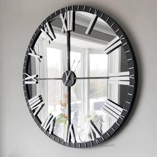 Metal Mirror Clock 81cm / 32"