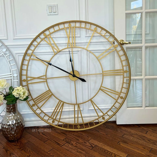 Gold Metal Clock 121cm / 48"