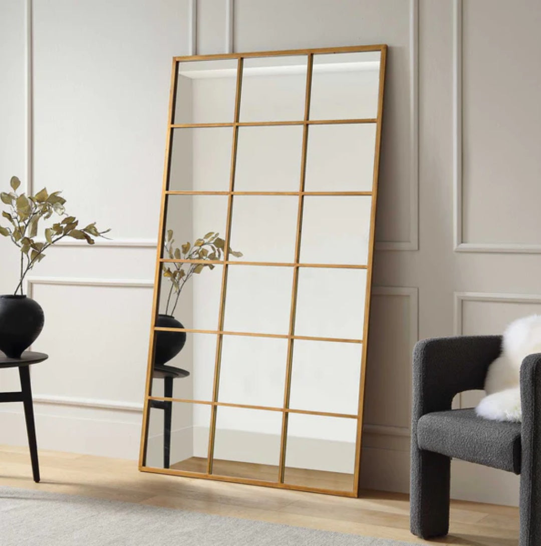 Gold Rectangle Floor Mirror 71" x 31"